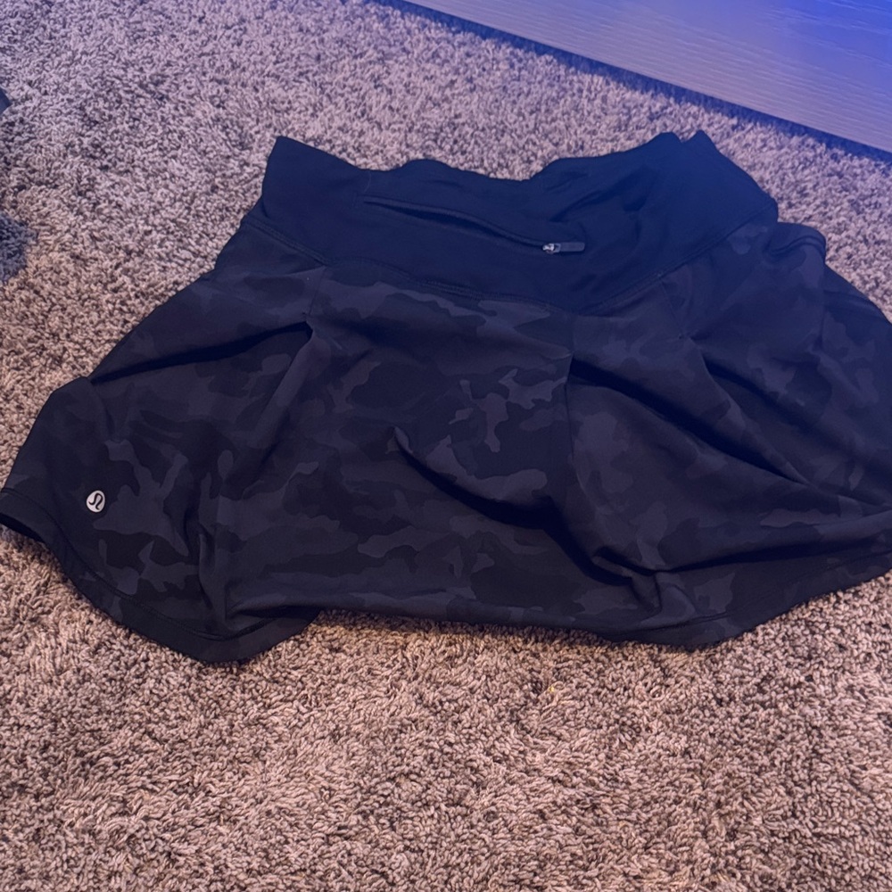 Black Camouflage Women's Skirt